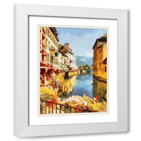 Summer Mood White Modern Wood Framed Art Print with Double Matting by Medeiros, Celito
