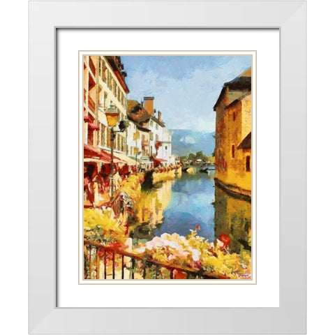 Summer Mood White Modern Wood Framed Art Print with Double Matting by Medeiros, Celito