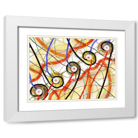 Mood of Abstraction I  White Modern Wood Framed Art Print with Double Matting by Medeiros, Celito