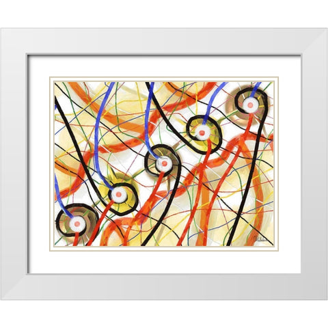 Mood of Abstraction I  White Modern Wood Framed Art Print with Double Matting by Medeiros, Celito