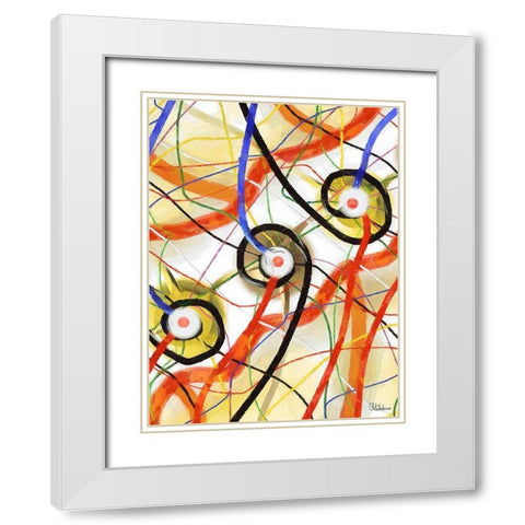 Mood of Abstraction II White Modern Wood Framed Art Print with Double Matting by Medeiros, Celito