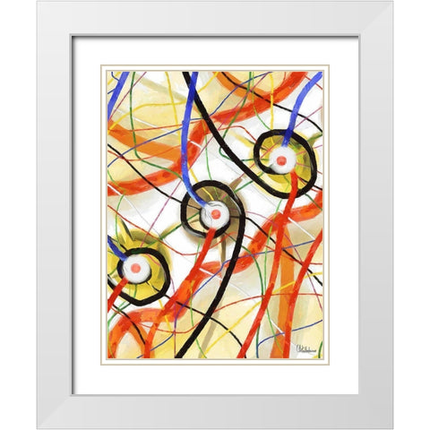 Mood of Abstraction II White Modern Wood Framed Art Print with Double Matting by Medeiros, Celito
