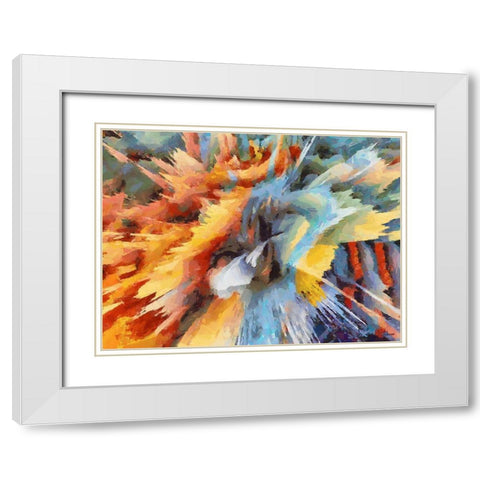 Mood of Abstraction IV White Modern Wood Framed Art Print with Double Matting by Medeiros, Celito