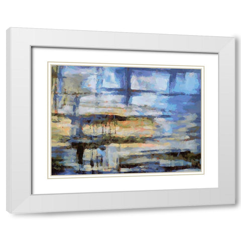 Mood of Abstraction XX  White Modern Wood Framed Art Print with Double Matting by Medeiros, Celito