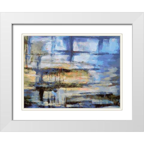 Mood of Abstraction XX  White Modern Wood Framed Art Print with Double Matting by Medeiros, Celito