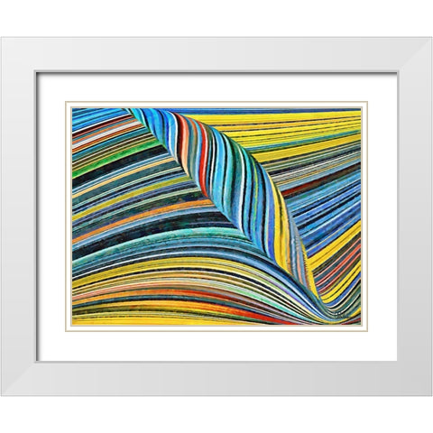 Mood of Abstraction XXI  White Modern Wood Framed Art Print with Double Matting by Medeiros, Celito