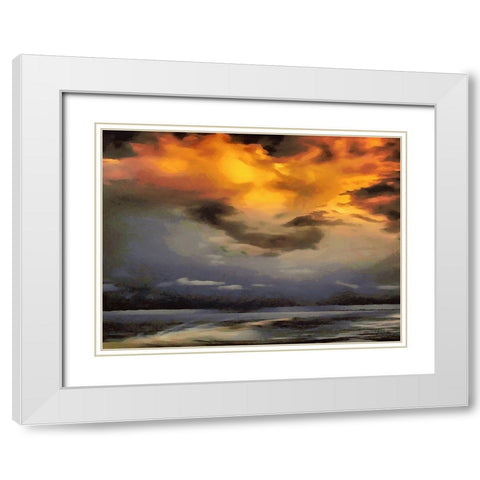 Sky after the Storm White Modern Wood Framed Art Print with Double Matting by Medeiros, Celito