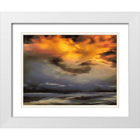 Sky after the Storm White Modern Wood Framed Art Print with Double Matting by Medeiros, Celito