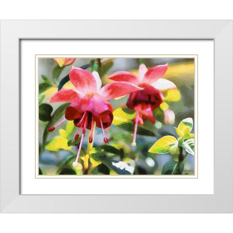 Orchids XXXIV White Modern Wood Framed Art Print with Double Matting by Medeiros, Celito