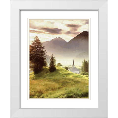 The Fog Collection III White Modern Wood Framed Art Print with Double Matting by Medeiros, Celito