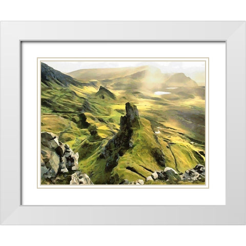 The Fog Collection IV White Modern Wood Framed Art Print with Double Matting by Medeiros, Celito