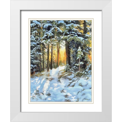Sunny Day in Winter I White Modern Wood Framed Art Print with Double Matting by Medeiros, Celito