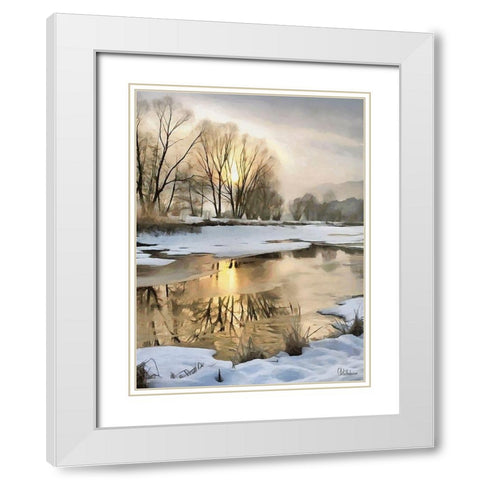 Sunny Day in Winter VIII White Modern Wood Framed Art Print with Double Matting by Medeiros, Celito