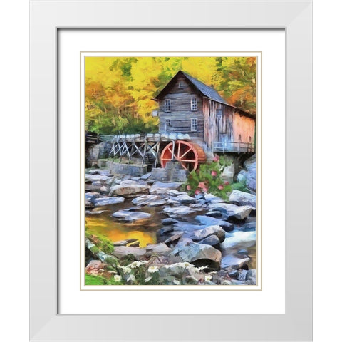 Mill Collection I White Modern Wood Framed Art Print with Double Matting by Medeiros, Celito