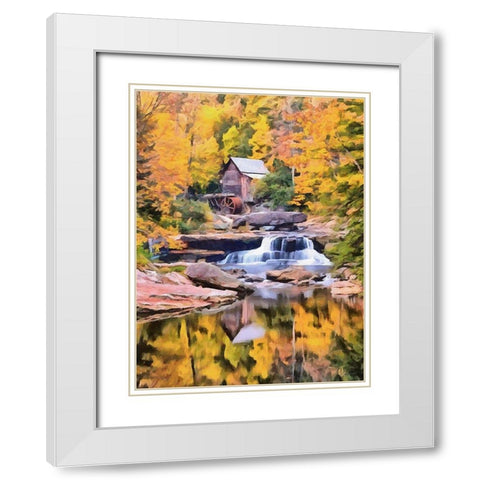 Mill Collection IV White Modern Wood Framed Art Print with Double Matting by Medeiros, Celito