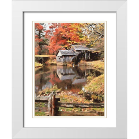 Mill Collection V White Modern Wood Framed Art Print with Double Matting by Medeiros, Celito
