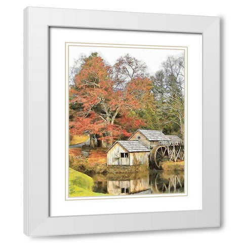 Mill Collection VI White Modern Wood Framed Art Print with Double Matting by Medeiros, Celito