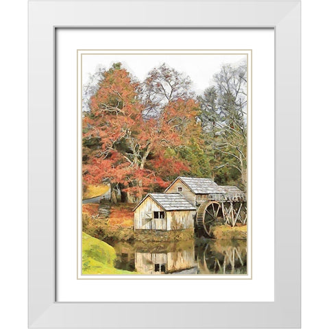 Mill Collection VI White Modern Wood Framed Art Print with Double Matting by Medeiros, Celito