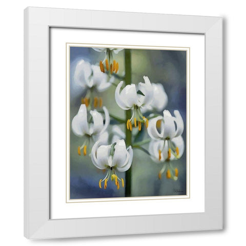 I like Flowers IV White Modern Wood Framed Art Print with Double Matting by Medeiros, Celito