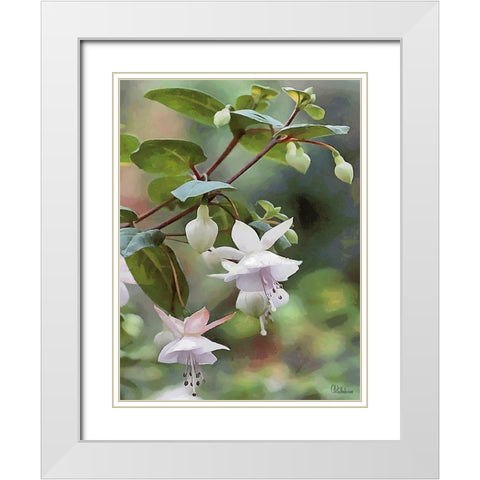 I like Flowers V White Modern Wood Framed Art Print with Double Matting by Medeiros, Celito