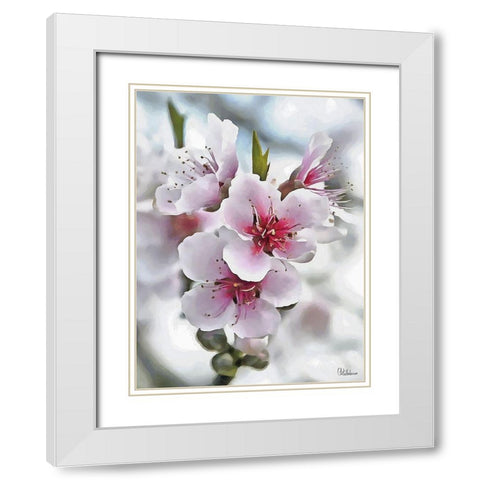 I like Flowers XVII White Modern Wood Framed Art Print with Double Matting by Medeiros, Celito
