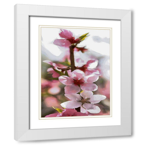 I like Flowers XVIII White Modern Wood Framed Art Print with Double Matting by Medeiros, Celito