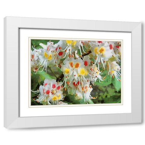 I like Flowers XXXIII White Modern Wood Framed Art Print with Double Matting by Medeiros, Celito