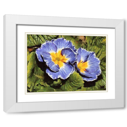 I like Flowers XXXIV White Modern Wood Framed Art Print with Double Matting by Medeiros, Celito