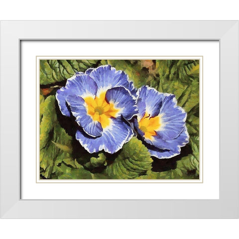 I like Flowers XXXIV White Modern Wood Framed Art Print with Double Matting by Medeiros, Celito