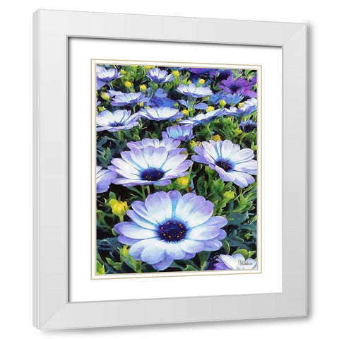 I like Flowers XXXVI White Modern Wood Framed Art Print with Double Matting by Medeiros, Celito