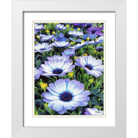 I like Flowers XXXVI White Modern Wood Framed Art Print with Double Matting by Medeiros, Celito