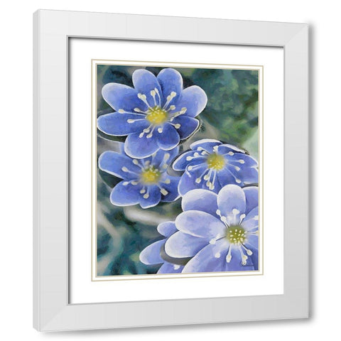 I like Flowers XXXVII White Modern Wood Framed Art Print with Double Matting by Medeiros, Celito