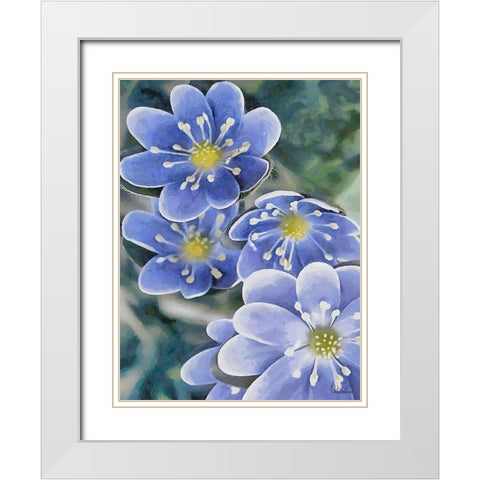 I like Flowers XXXVII White Modern Wood Framed Art Print with Double Matting by Medeiros, Celito