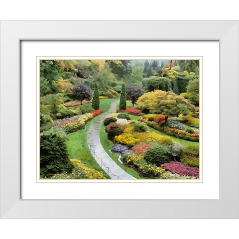 Beautiful Garden III White Modern Wood Framed Art Print with Double Matting by Medeiros, Celito