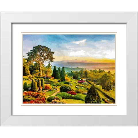 Beautiful Garden VI White Modern Wood Framed Art Print with Double Matting by Medeiros, Celito