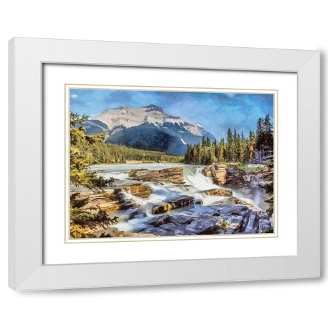 Rocky Mountains V White Modern Wood Framed Art Print with Double Matting by Medeiros, Celito