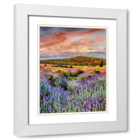Flovers in the Mountains VII White Modern Wood Framed Art Print with Double Matting by Medeiros, Celito