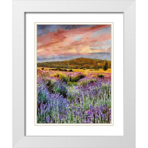 Flovers in the Mountains VII White Modern Wood Framed Art Print with Double Matting by Medeiros, Celito