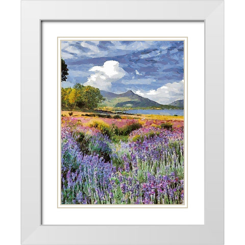 Flovers in the Mountains VIII White Modern Wood Framed Art Print with Double Matting by Medeiros, Celito