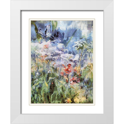 Landscapes in Monet Style VIII White Modern Wood Framed Art Print with Double Matting by Medeiros, Celito