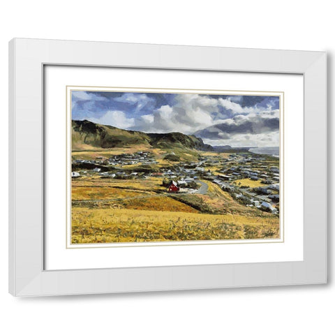 Beautiful nature in Iceland I White Modern Wood Framed Art Print with Double Matting by Medeiros, Celito