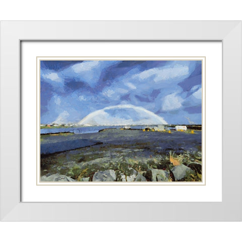 Beautiful nature in Iceland IV White Modern Wood Framed Art Print with Double Matting by Medeiros, Celito