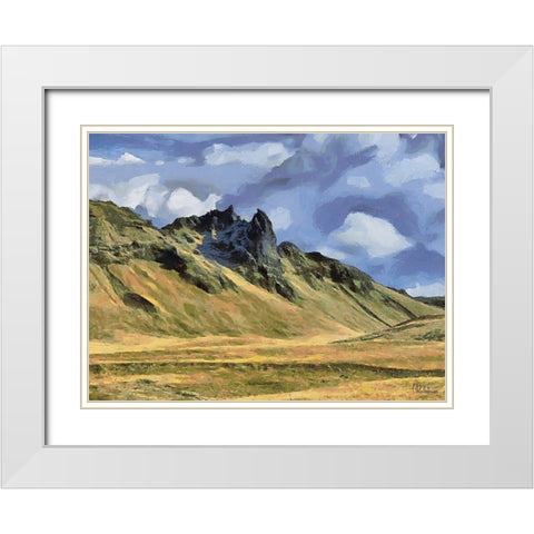 Beautiful nature in Iceland X White Modern Wood Framed Art Print with Double Matting by Medeiros, Celito