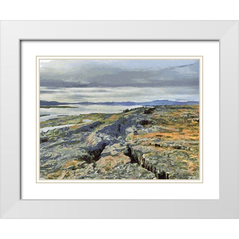 Beautiful nature in Iceland XII White Modern Wood Framed Art Print with Double Matting by Medeiros, Celito