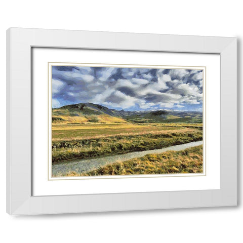 Beautiful nature in Iceland XVI White Modern Wood Framed Art Print with Double Matting by Medeiros, Celito