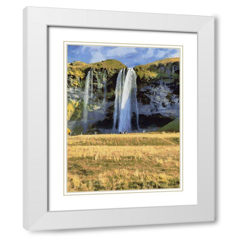 Beautiful nature in Iceland XXXVII White Modern Wood Framed Art Print with Double Matting by Medeiros, Celito