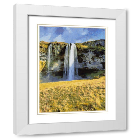 Beautiful nature in Iceland XXXVIII White Modern Wood Framed Art Print with Double Matting by Medeiros, Celito