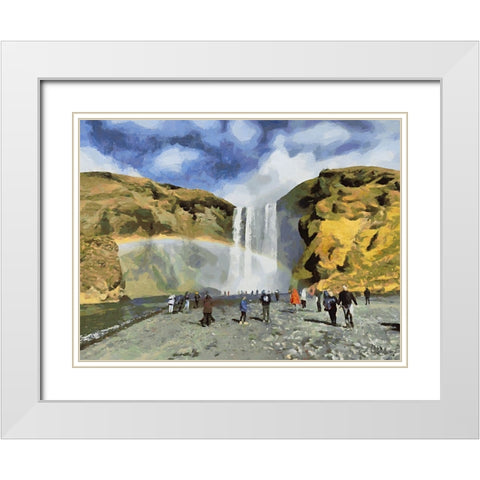 Beautiful nature in Iceland XLV White Modern Wood Framed Art Print with Double Matting by Medeiros, Celito