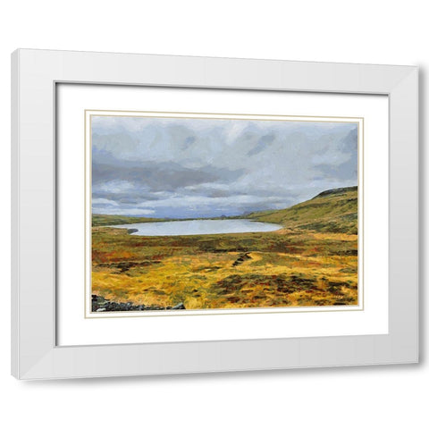 Beautiful nature in Iceland LV White Modern Wood Framed Art Print with Double Matting by Medeiros, Celito