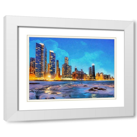 Travel Destination around the World II White Modern Wood Framed Art Print with Double Matting by Medeiros, Celito